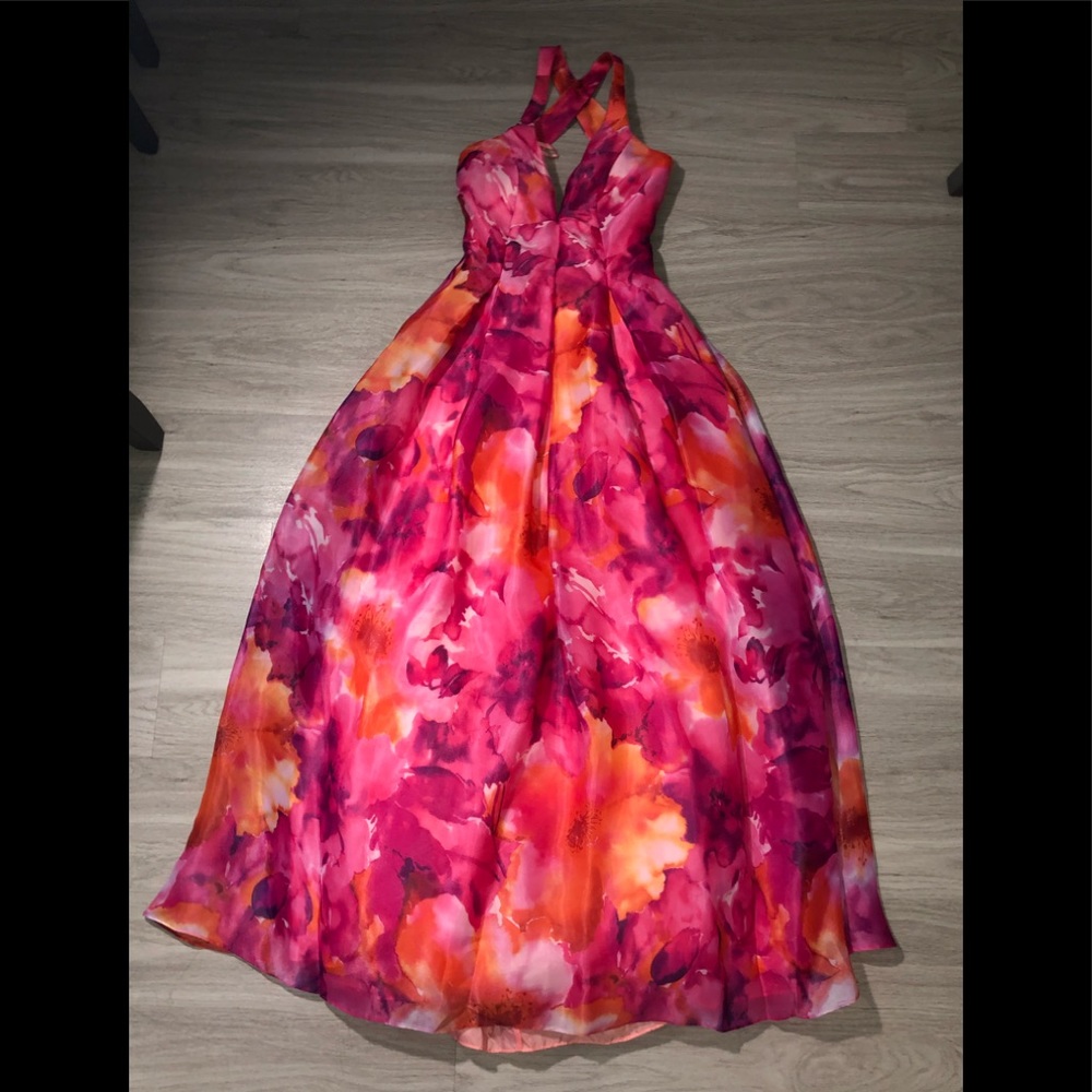 Marina Pink Floral Gown